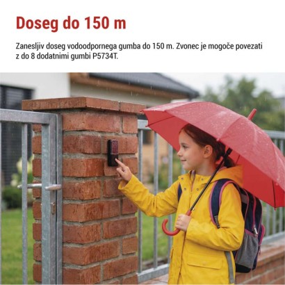 Brezžični hišni zvonec P5727N za vtičnico