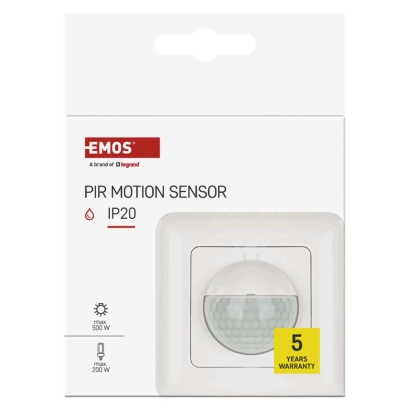 PIR senzor (pohybové čidlo) IP20 500W bílé