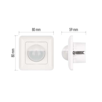 PIR senzor (pohybové čidlo) IP20 500W bílé