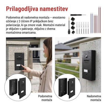 Komplet domačega video domofona GoSmart IP-880A 2WIRE z WiFi