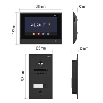 Komplet domačega video domofona GoSmart IP-880A 2WIRE z WiFi