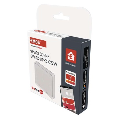 GoSmart Portabler Szenenschalter IP-2002ZW, ZigBee 3.0, 2 Tasten