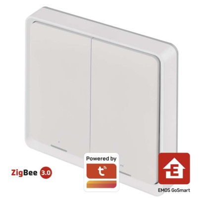 GoSmart Portabler Szenenschalter IP-2002ZW, ZigBee 3.0, 2 Tasten