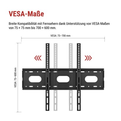 Feste TV-Wandhalterung 42–100" (107–254 cm)