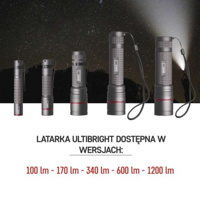 Latarka metalowa CREE LED Ultibright 50, 100lm, 1xAAA