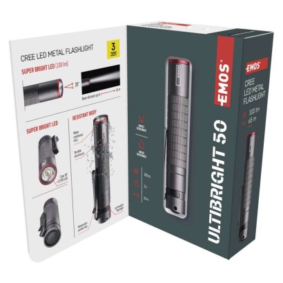 EMOS ULTIBRIGHT 50 CREE LED fém zseblámpa, 100lm
