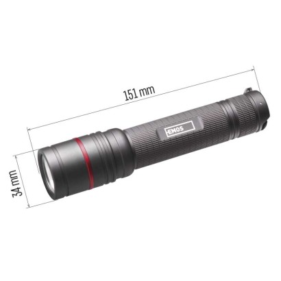 EMOS ULTIBRIGHT 80 CREE LED tölthető fém zseblámpa 600lm