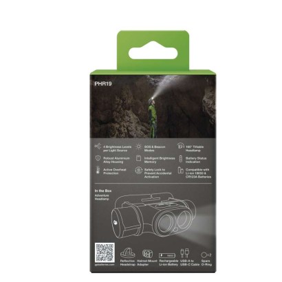 LED nabíjacia čelovka GP Xplor PHR19, 1200 lm