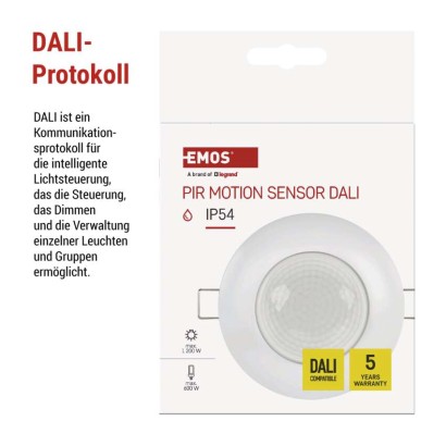 Bewegungsmelder DALI (PIR-Sensor) IP54 Weiss