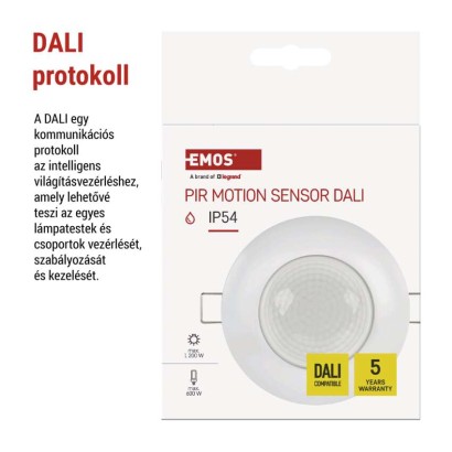 EMOS Mozgásérzékelő DALI (PIR) IP54 