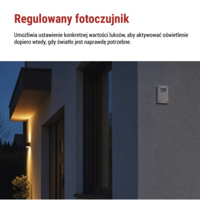 Czujnik zmierzchu 1800W IP65 biały