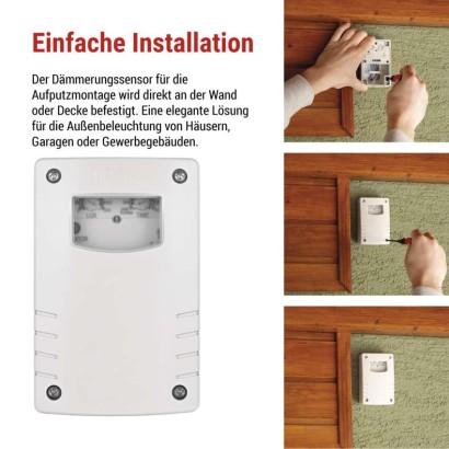 Dämmerungssensor 1800W IP65 weiss