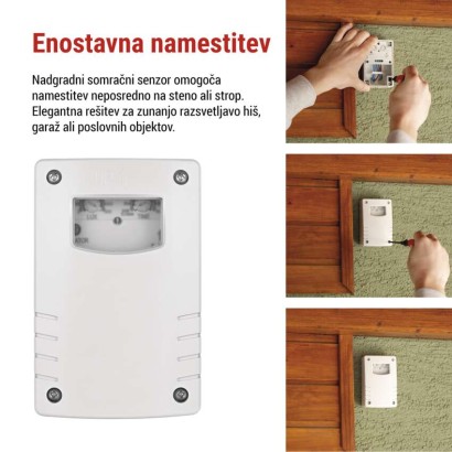 Senzor mraka 1800W IP65 bel
