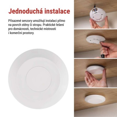 Mikrovlnné čidlo přítomnosti IP20 24GHZ 2000W bílé