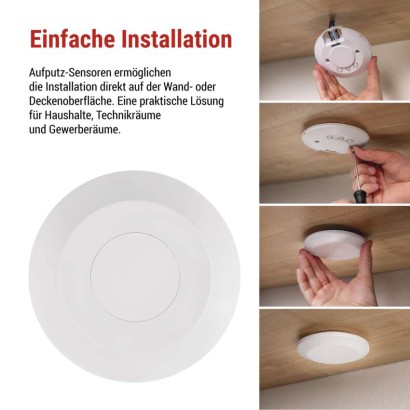 Mikrowellen-Präsenzmelder IP20 24GHZ 2000W weiss