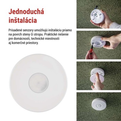 PIR senzor (pohybové čidlo) IP65 2000W, biela