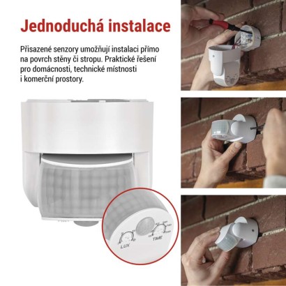PIR senzor (pohybové čidlo) IP65 1200W, bílé