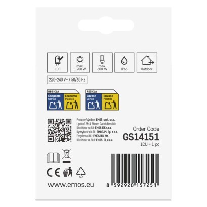 PIR senzor (pohybové čidlo) IP65 1200W, bílé