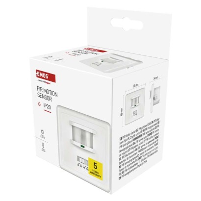 PIR senzor (pohybové čidlo) IP20 1200W, bílé