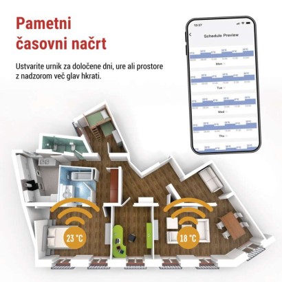 GoSmart Digitalna termostatska glava P5631S ZigBee 3.0