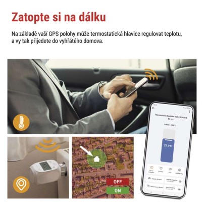 GoSmart Digitální termostatická hlavice P5631S ZigBee 3.0