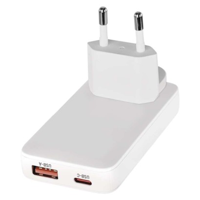 USB hálózati adapter GaN PD 65W, AC + kábel