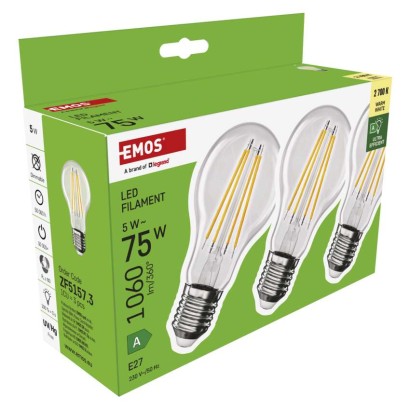 LED Lampe Filament A60 A CLASS/ E27 / 5 W (75 W) / 1 060 lm / Warmweiß