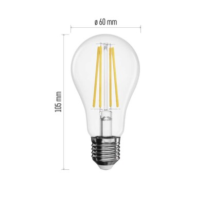 3 + 1 nemokamai – LED lemputė Filament A60 / E27 / 5,9 W (60 W) / 806 lm / neutrali balta