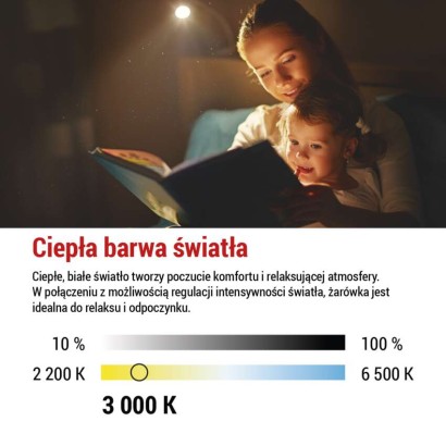 Żarówka LED Classic MR16 / GU10 / 7 W (60 W) / 800 lm / ciepła biel / ściemnialna 