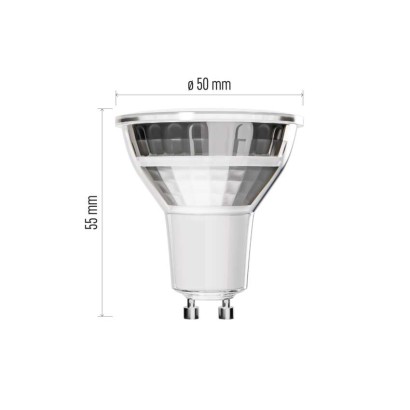 LED žárovka Classic MR16 stříbrná/ GU10 / 3 W (32 W) / 345 lm / teplá bílá