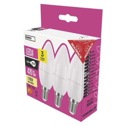 LED žarnica Classic Candle / E14 / 5 W (40 W) / 470 lm / toplo bela
