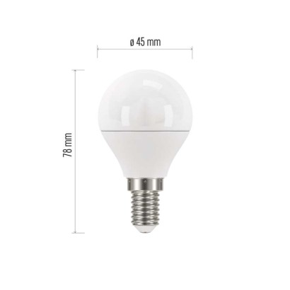 LED žárovka Classic Mini Globe / E14 / 5 W (40 W) / 470 lm / teplá bílá