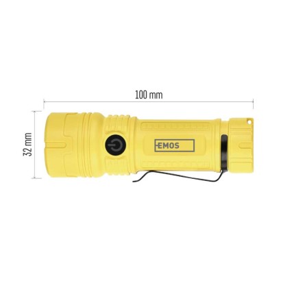 Újratölthető LED-es zseblámpa, 200 lm, 12 db, display box