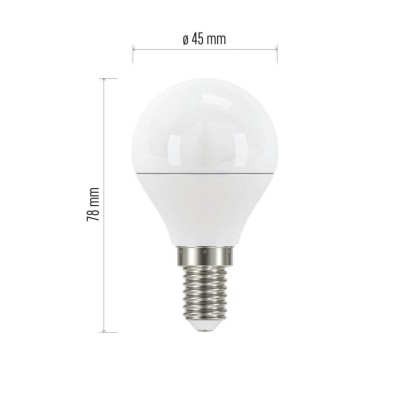 LED izzó True Light Mini Globe / E14 / 4,2 W (40 W) / 470 lm / meleg fehér