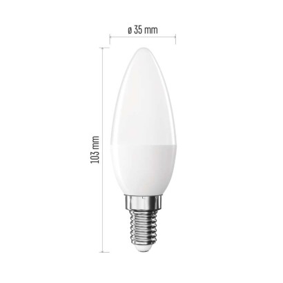 LED žárovka Classic svíčka / E14 / 4,2 W (40 W) / 470 lm / teplá bílá
