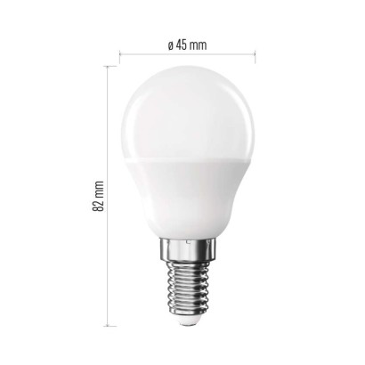 LED spuldze Classic Mini Globe / E14 / 6,5 W (60 W) / 806 lm / Silti balta