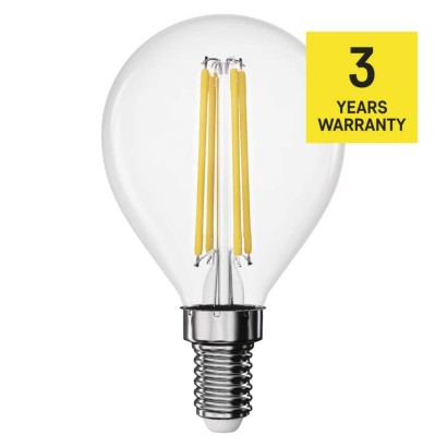 LED žárovka Filament Mini Globe / E14 / 3,4 W (40 W) / 470 lm / teplá bílá