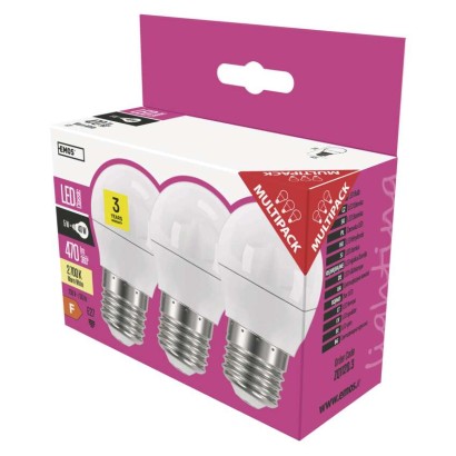 LED žárovka Classic Mini Globe / E27 / 5 W (40 W) / 470 lm / teplá bílá