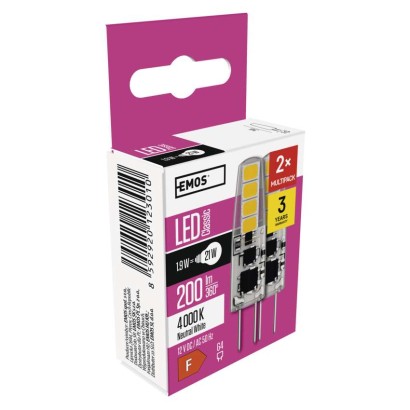 LED žarnica Classic JC / G4 / 1,9 W (21 W) / 200 lm / nevtralno bela