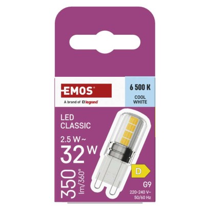 LED Lampe Classic JC / G9 / 2,5 W (32 W) / 350 lm / Kaltweiß