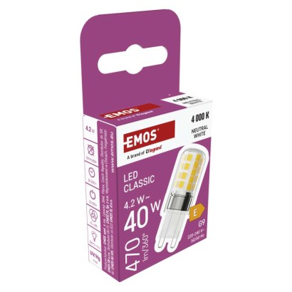 LED lemputė Classic JC / G9 /4,2 W (40 W) / 470 lm / Neutrali balta