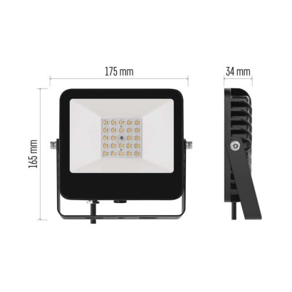 LED reflektor AVENO 20W NW črni