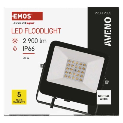 LED reflektor AVENO 20W NW črni