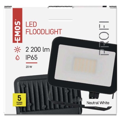 LED reflektor INOVO 20 W, šedý, neutrální bílá