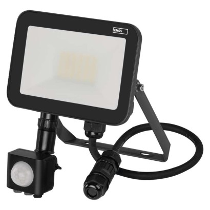 LED reflektor INOVO s pohybovým čidlem, 20 W, šedý, neutrální bílá