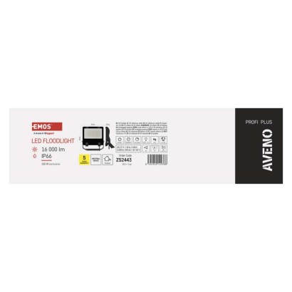 LED reflektor AVENO 100W, černý, neutrální bílá