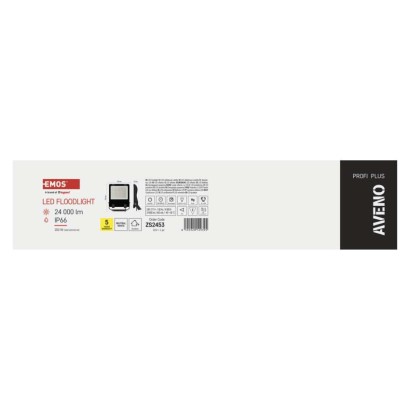 LED reflektor AVENO 150W, černý, neutrální bílá
