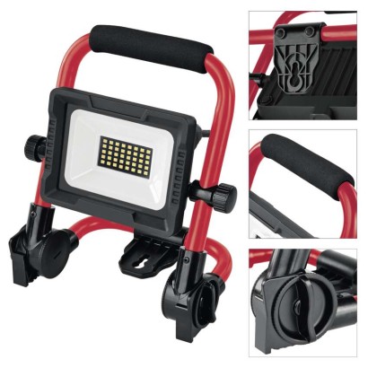 LED reflektor ELION 20W, rot-schwarz, IP65, 3000 lm, neutralweiß