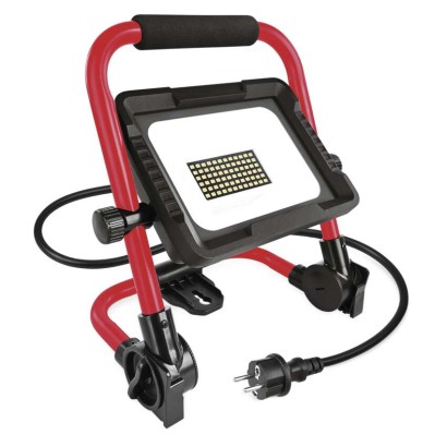 LED reflektor ELION 30W, rot-schwarz, IP65, 4800 lm, neutralweiß