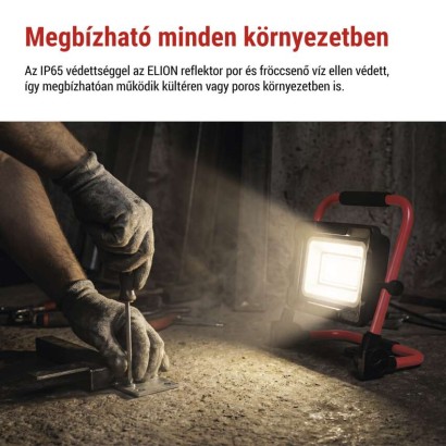LED reflektor ELION 30W, red-fekete, IP65, 4800 lm, természetes fehér